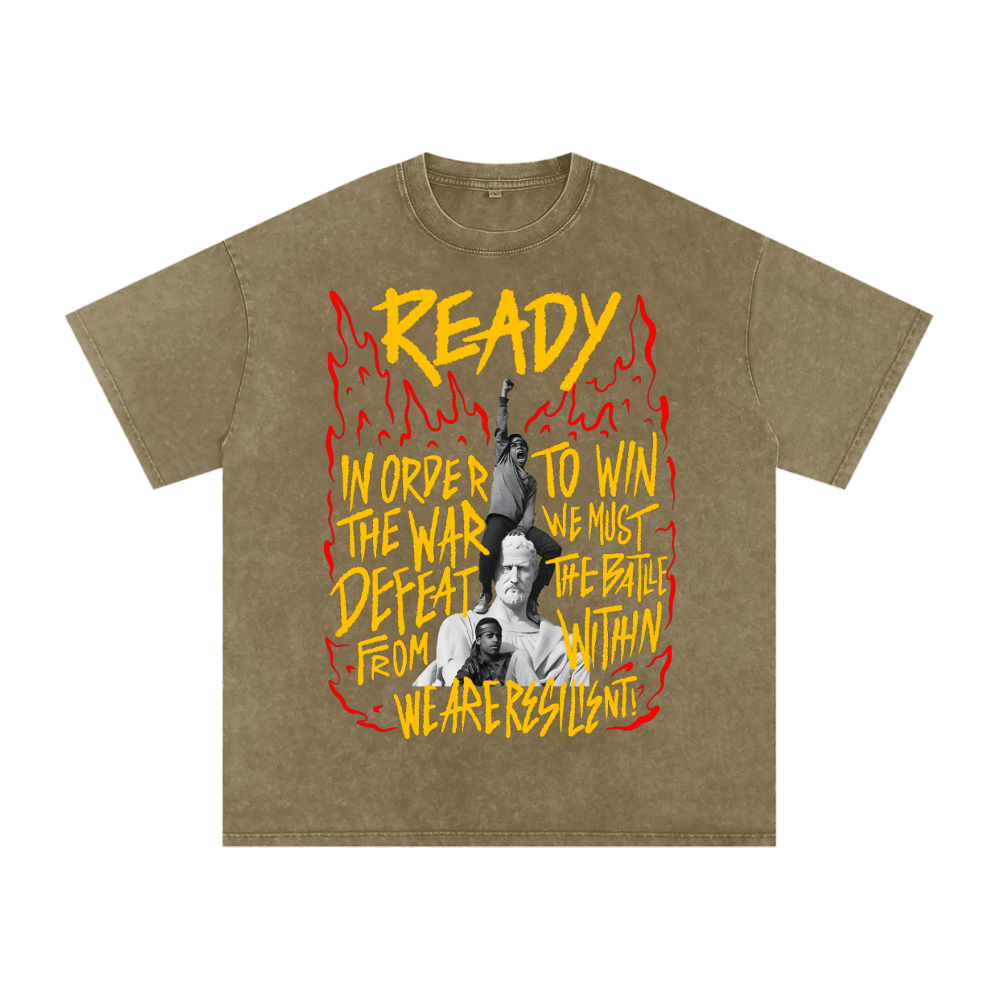 WAR READY Acid Wash Oversize T-Shirt