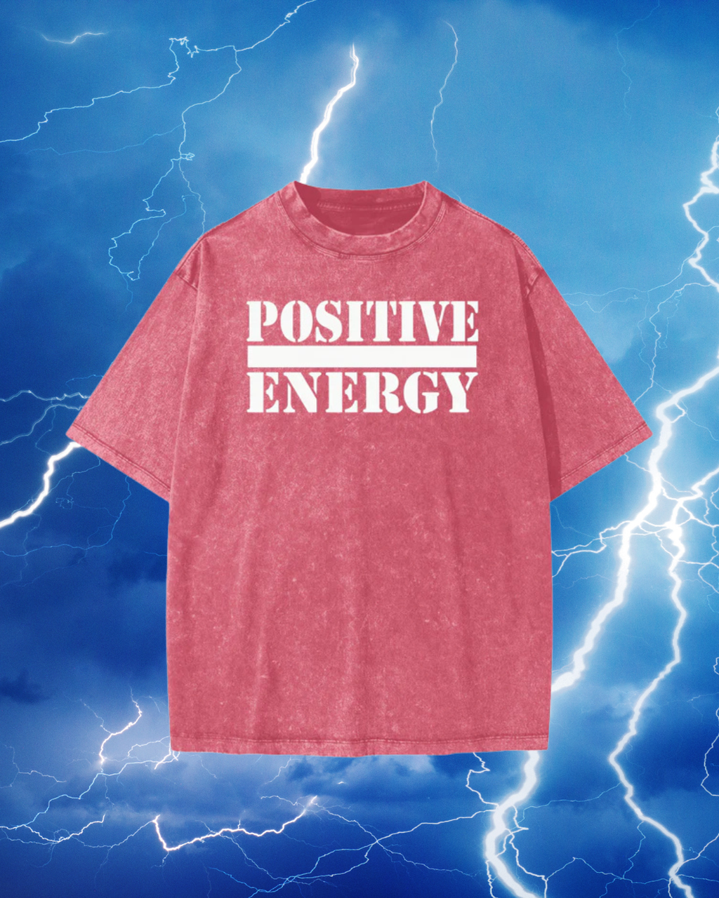 POSITIVE ENERGY Snow Washed Kids' T-Shirt (CHERRY)