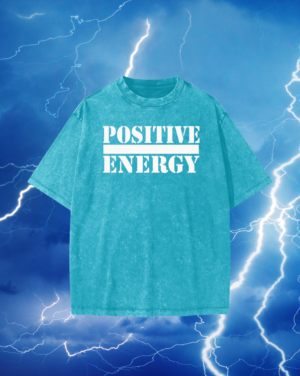 POSITIVE ENERGY Snow Washed Kids' T-Shirt (SKY BLUE)