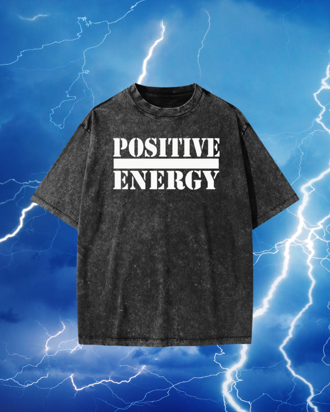 POSITIVE ENERGY Snow Washed Kids' T-Shirt (BLACK)