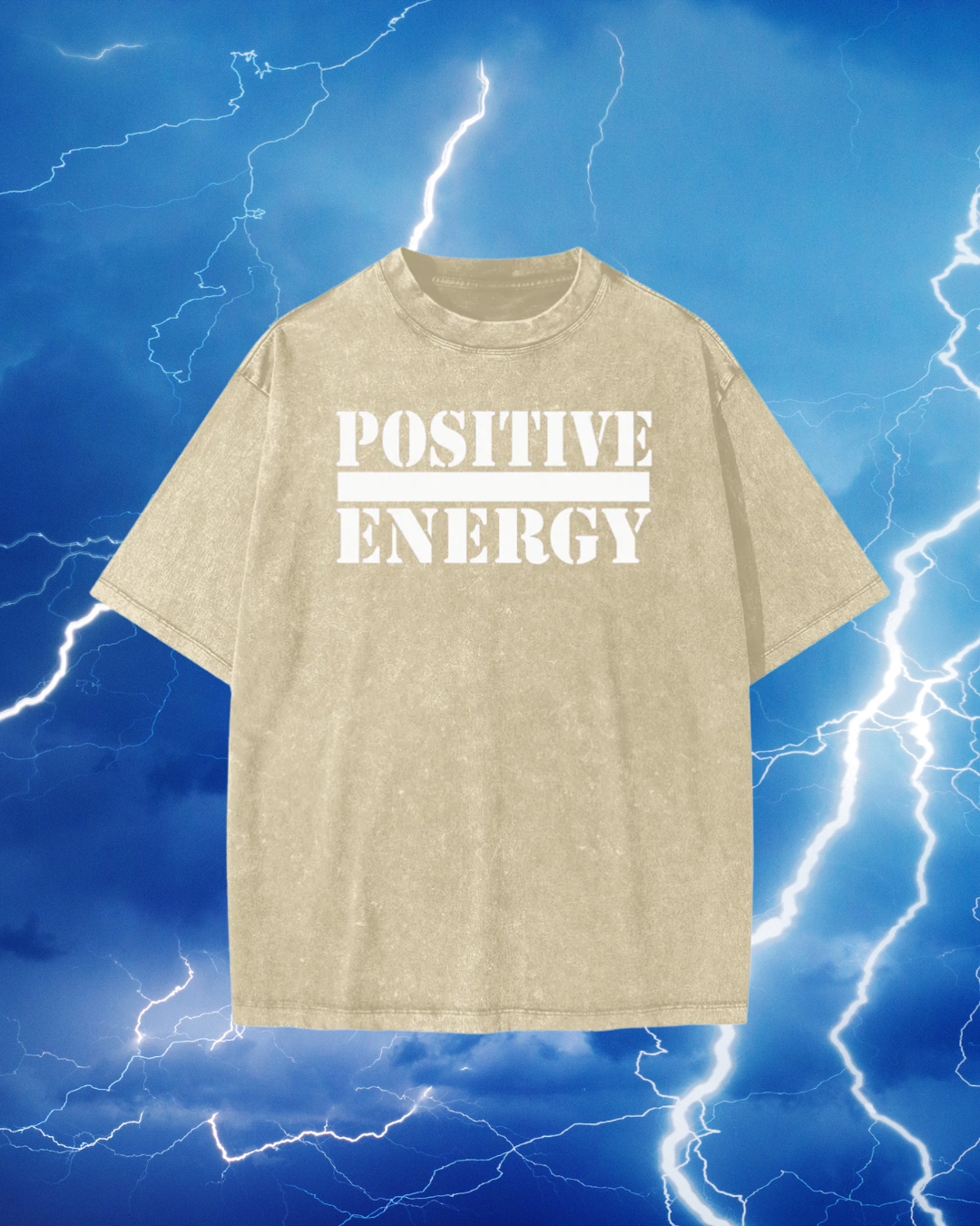 POSITIVE ENERGY Snow Washed Kids' T-Shirt (KHAKI)