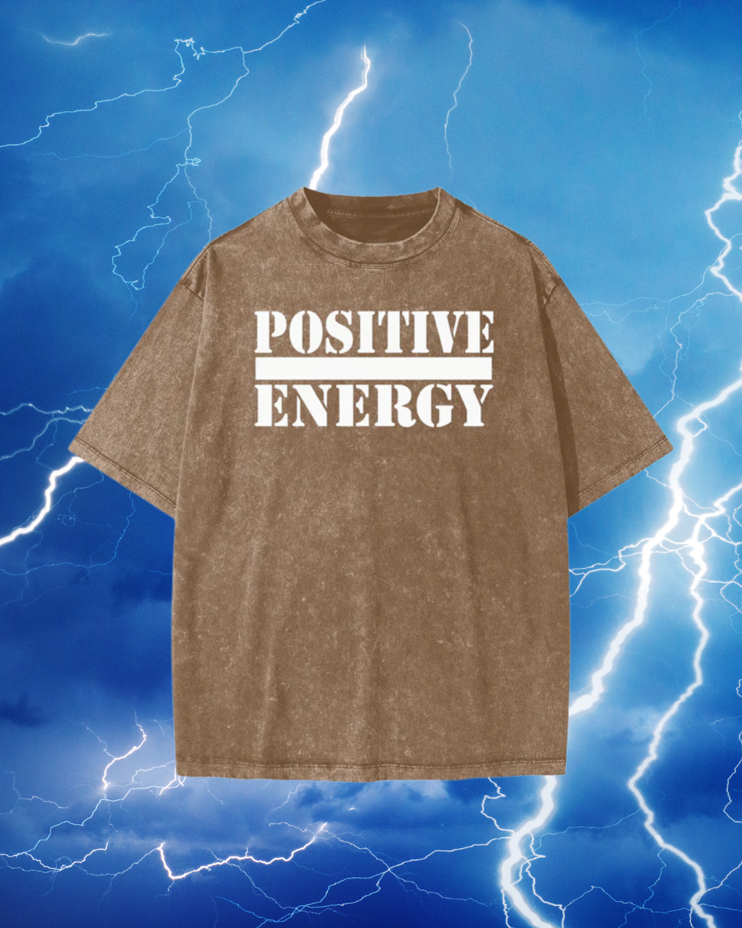 POSITIVE ENERGY Snow Washed Kids' T-Shirt (COFFEE)