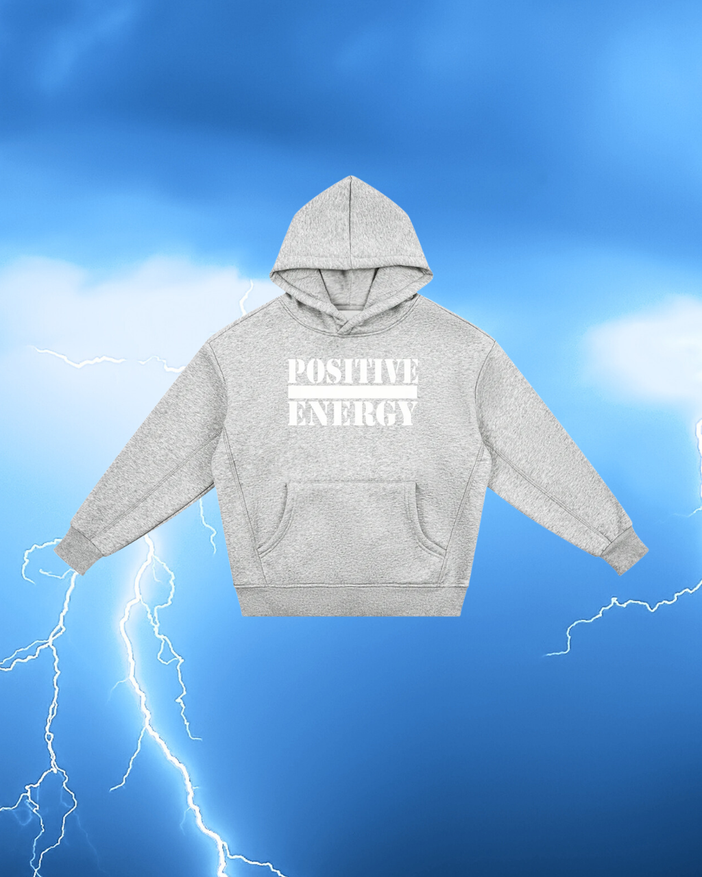 POSITIVE ENERGY Essential Kids' Fleece Hoodie (GREY)