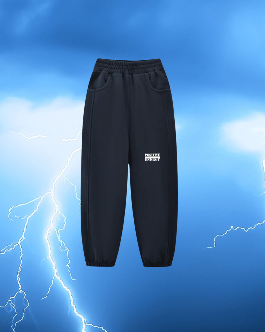 POSITIVE ENERGY Essential Kids' Fleece Jogged Sweatpants (NAVY)