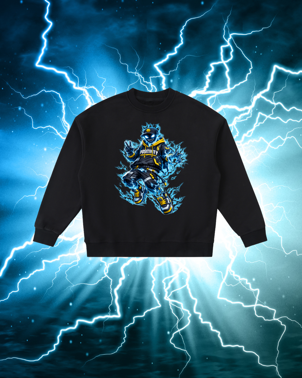 POSITIVE ENERGY Lil' Volt Kids' Sweatshirt (Black)