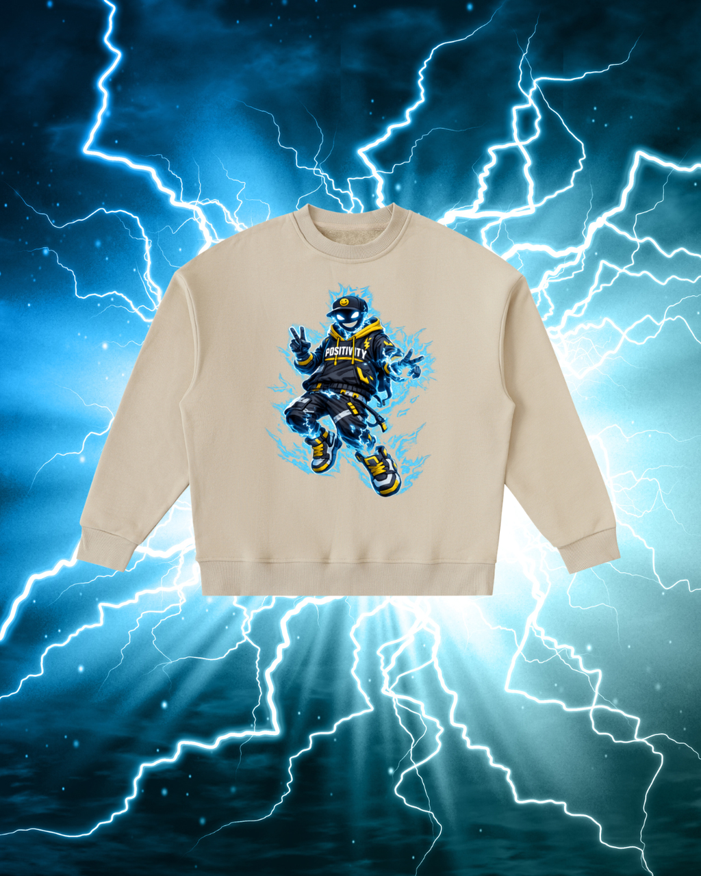 POSITIVE ENERGY Lil' Volt Kids' Sweatshirt (Khaki)