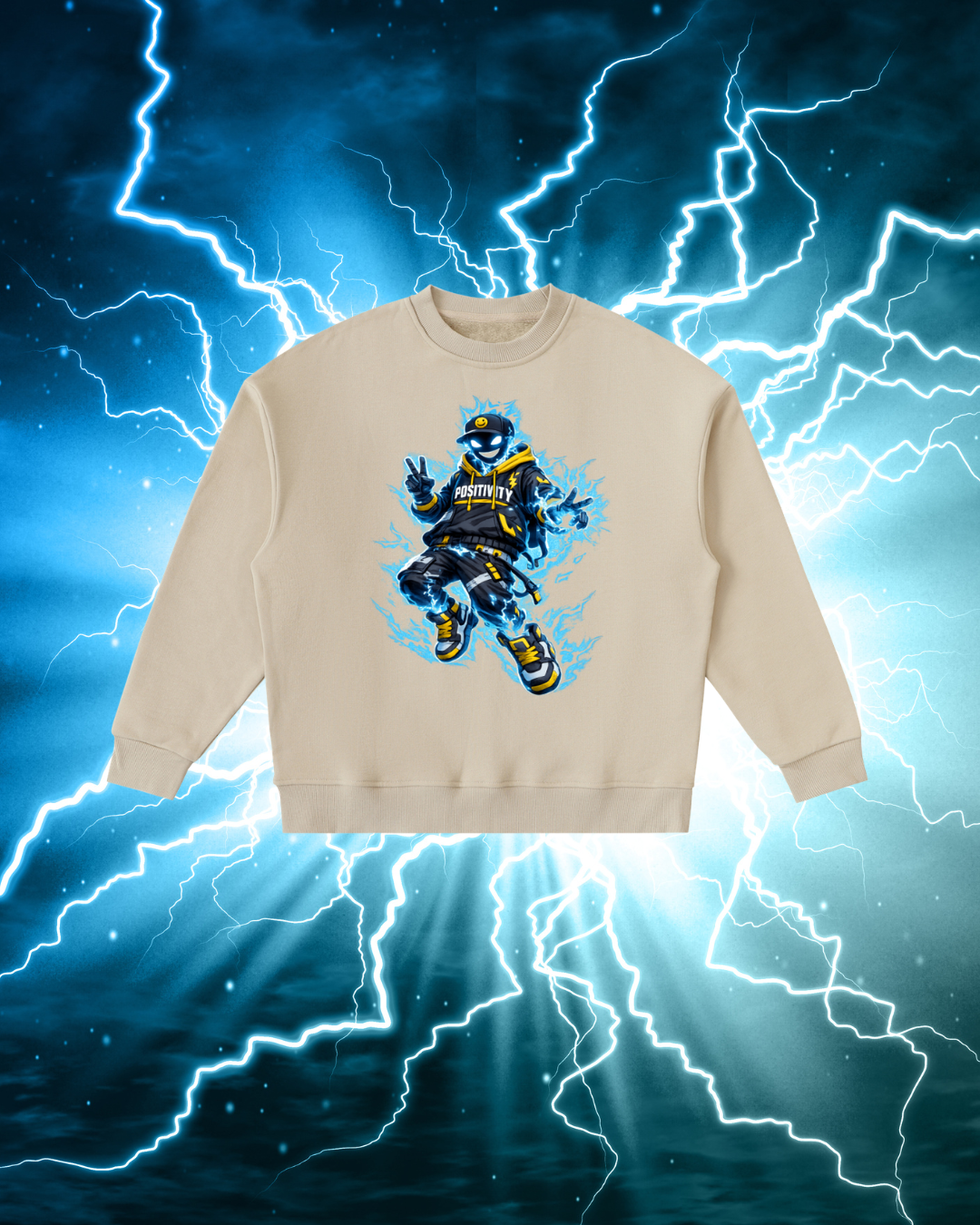 POSITIVE ENERGY Lil' Volt Kids' Sweatshirt (Khaki)