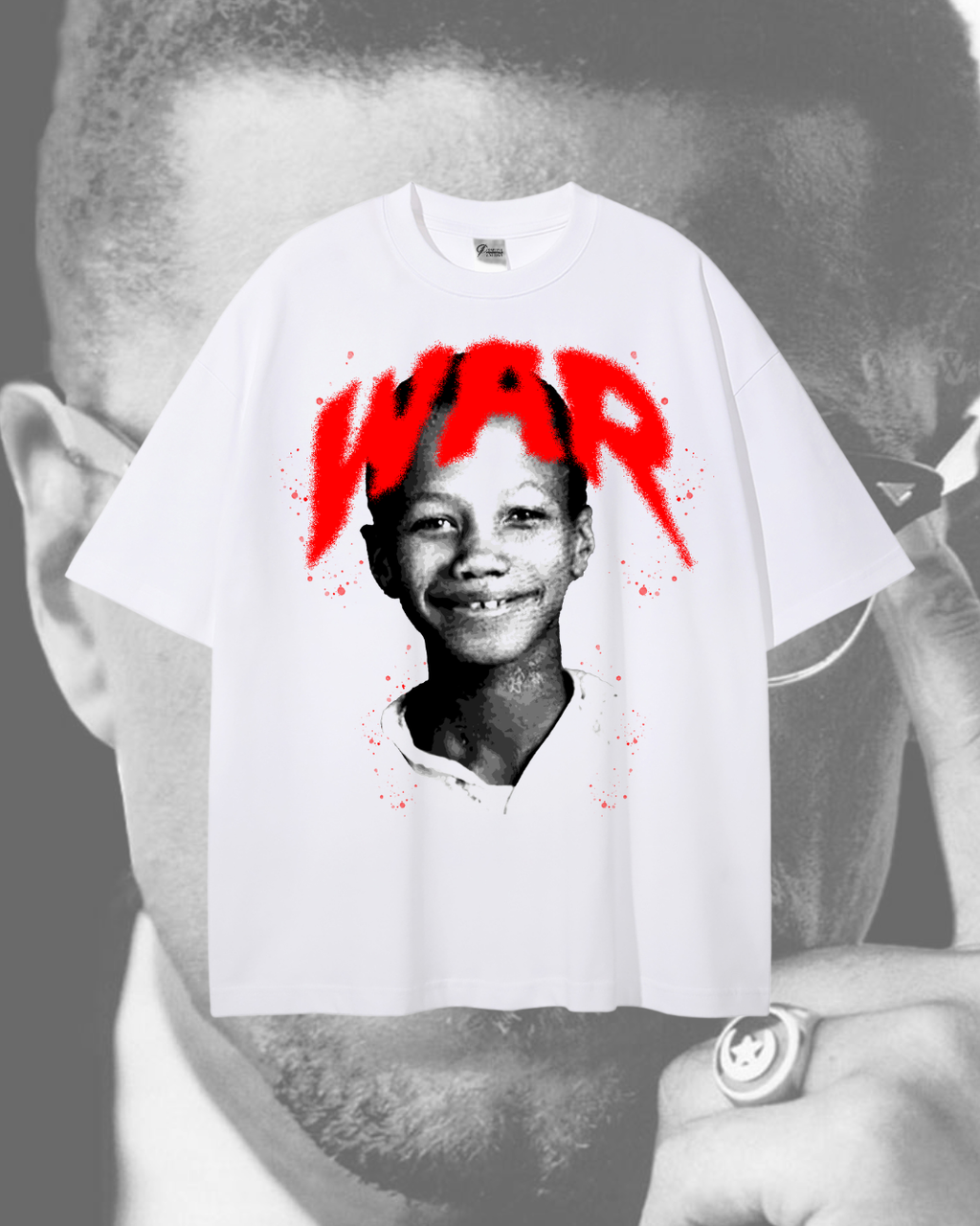 W.A.R. By Any Means - Young Malcolm X T-Shirt (WHITE)
