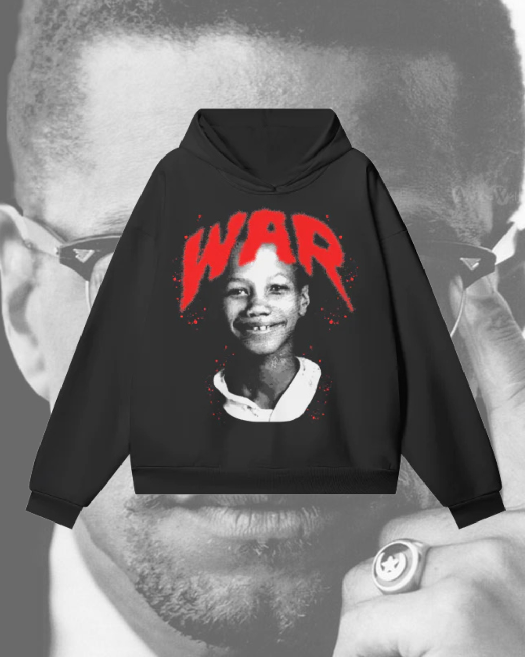 W.A.R. By Any Means - Young Malcolm X Hoodie