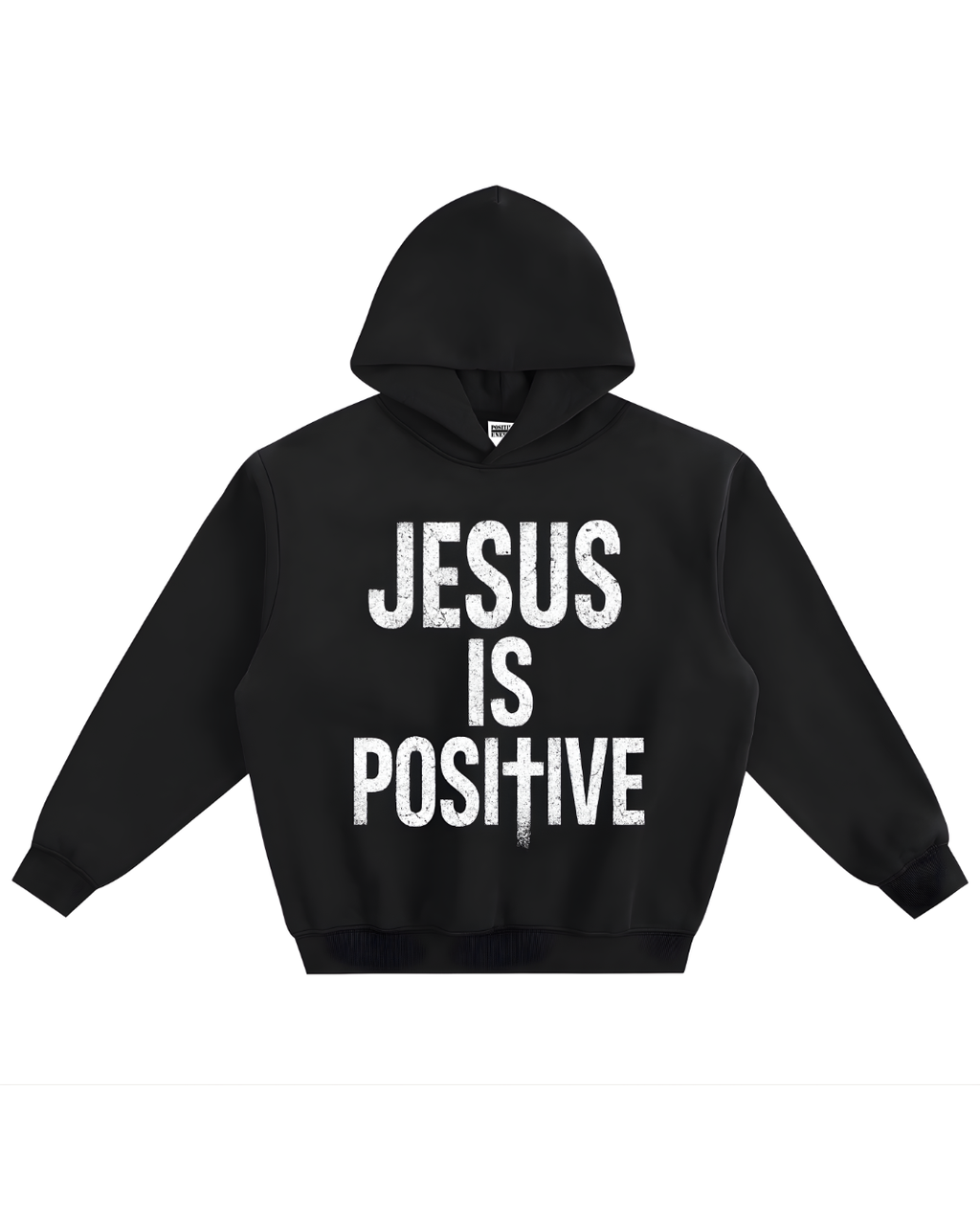 POSITIVE ENERGY "Jesus is POSItIVE" Premium Fleeced Boxy Hoodie