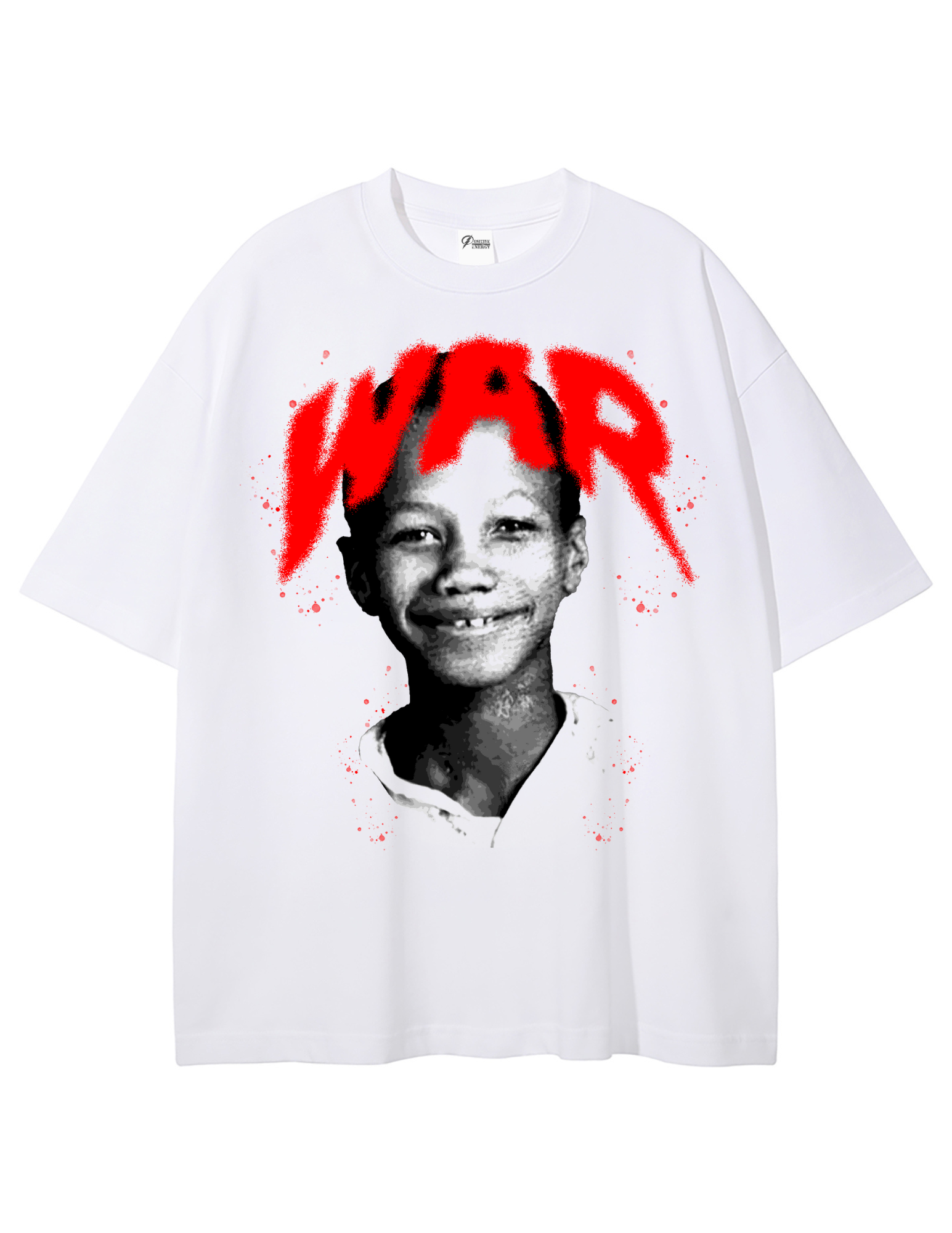 By Any Means Oversized T-Shirt (Young Malcolm X) WHITE