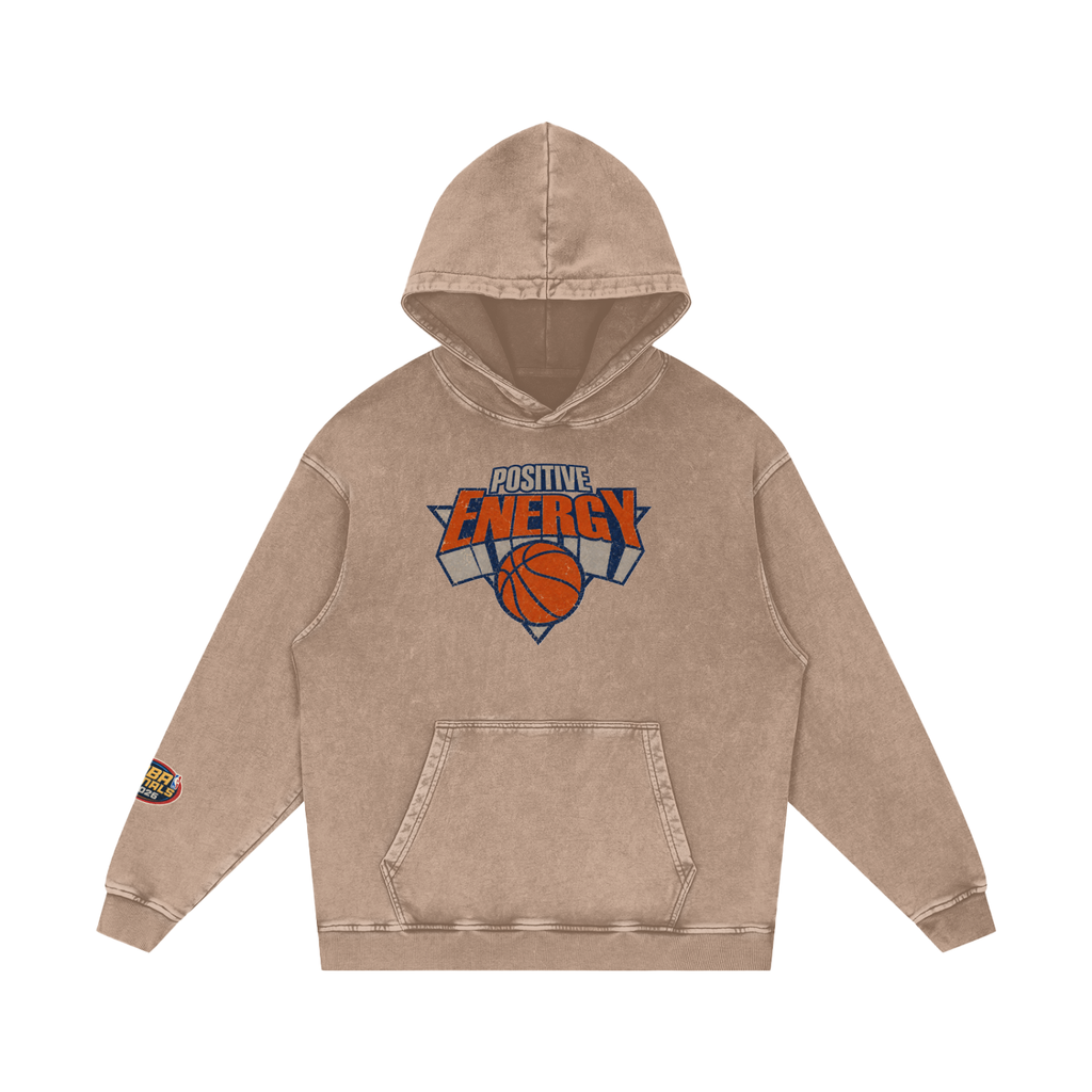 Snow Washed Loose Cotton Hoodie