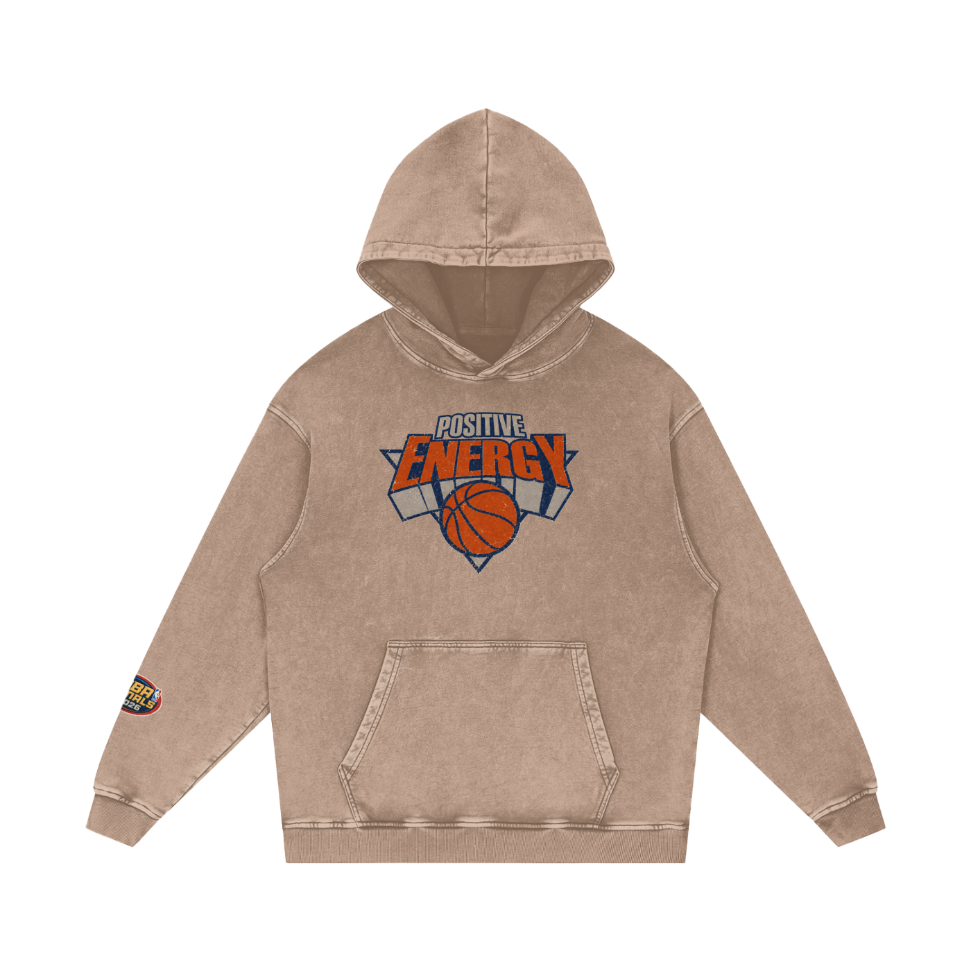 Snow Washed Loose Cotton Hoodie