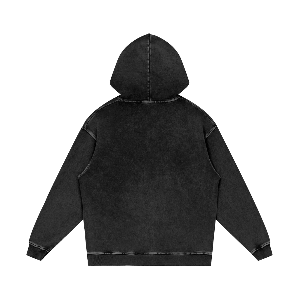 POSITIVE ENERGY Snow Washed Loose Cotton Hoodie