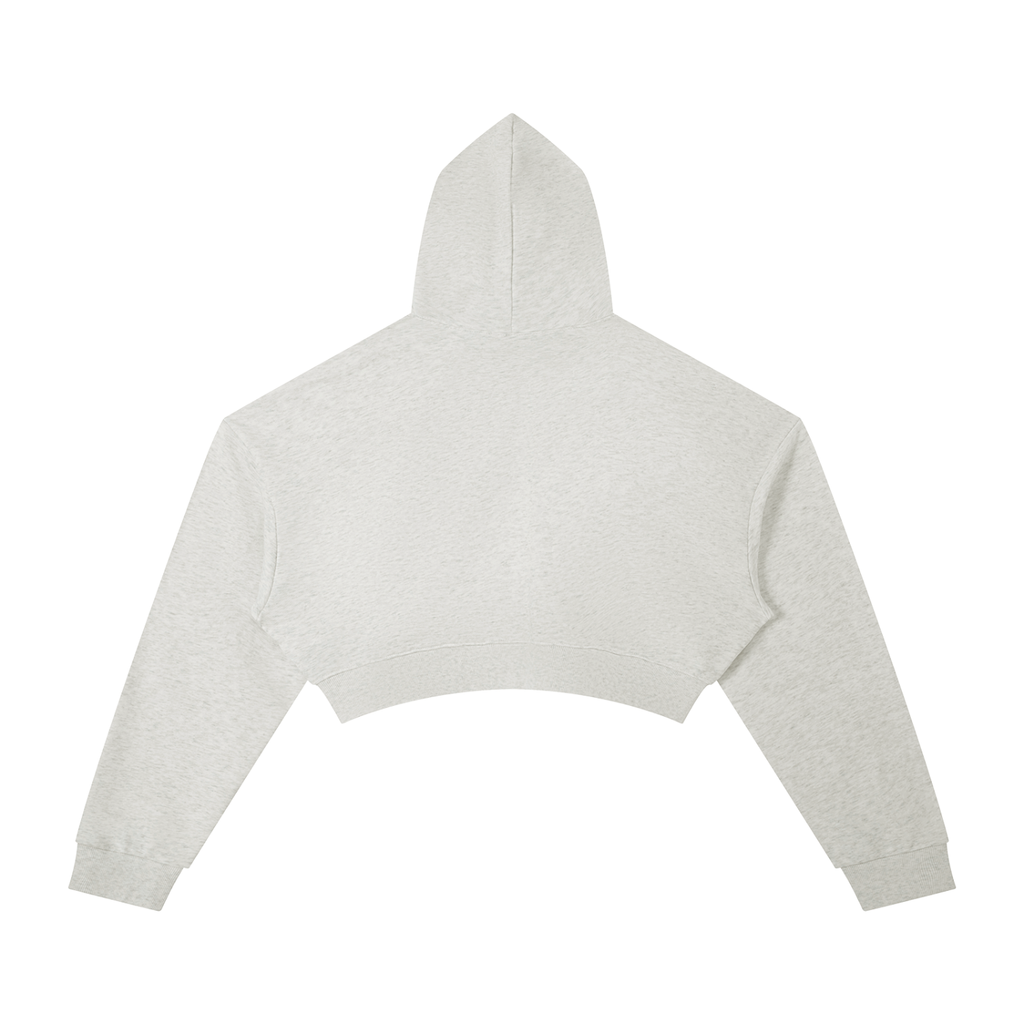 POSITIVE ENERGY W Essential Cropped Hoodie (BLACK)