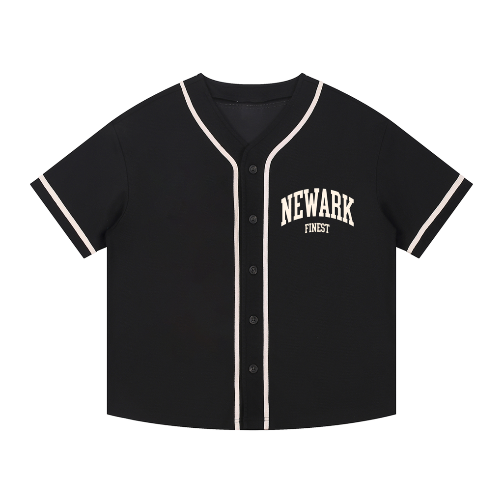 Contrast Piped Button-Up Jersey