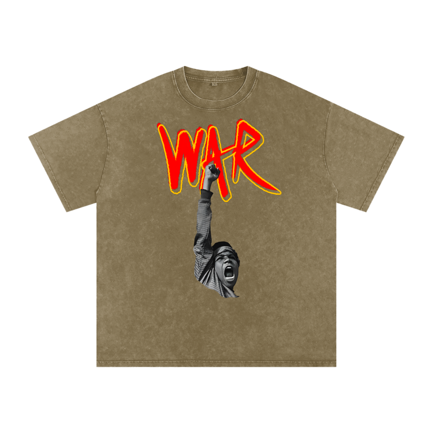 THE RESISTANCE Acid Wash Oversize T-Shirt