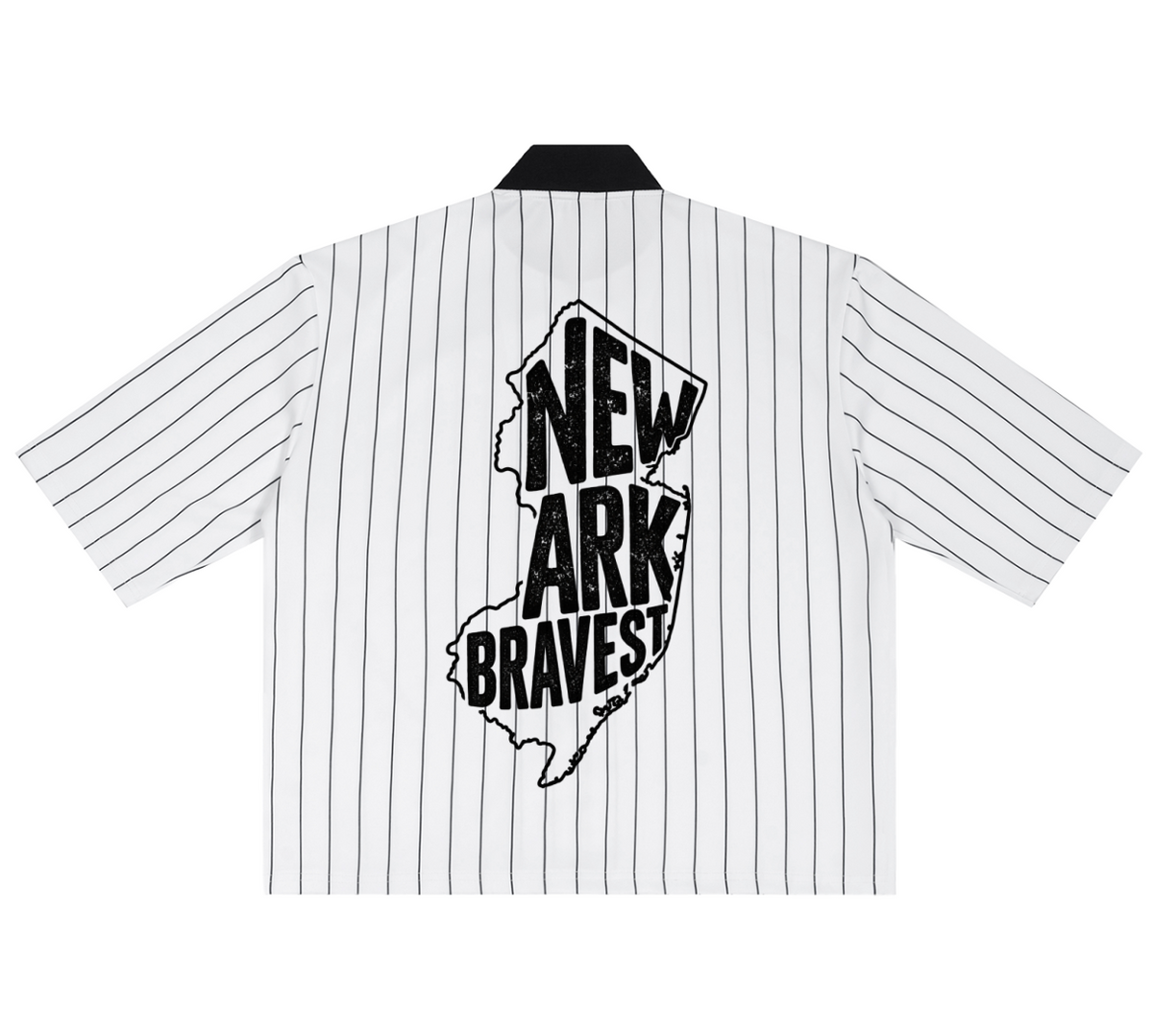 Unisex Striped Full-Zip Baseball Jersey