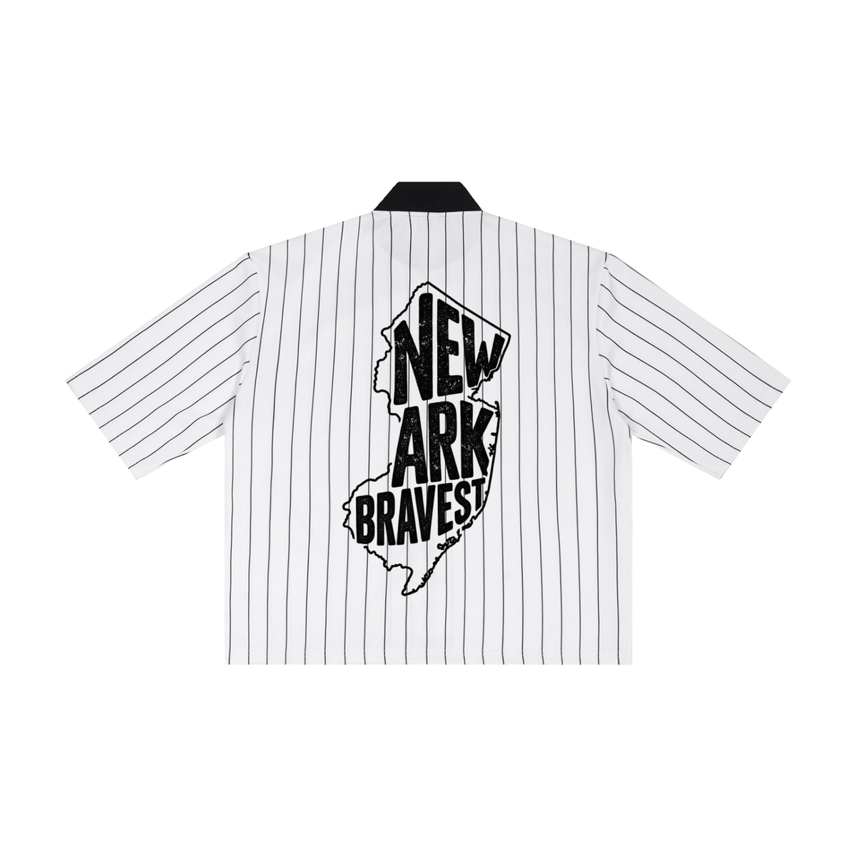 Unisex Striped Full-Zip Baseball Jersey