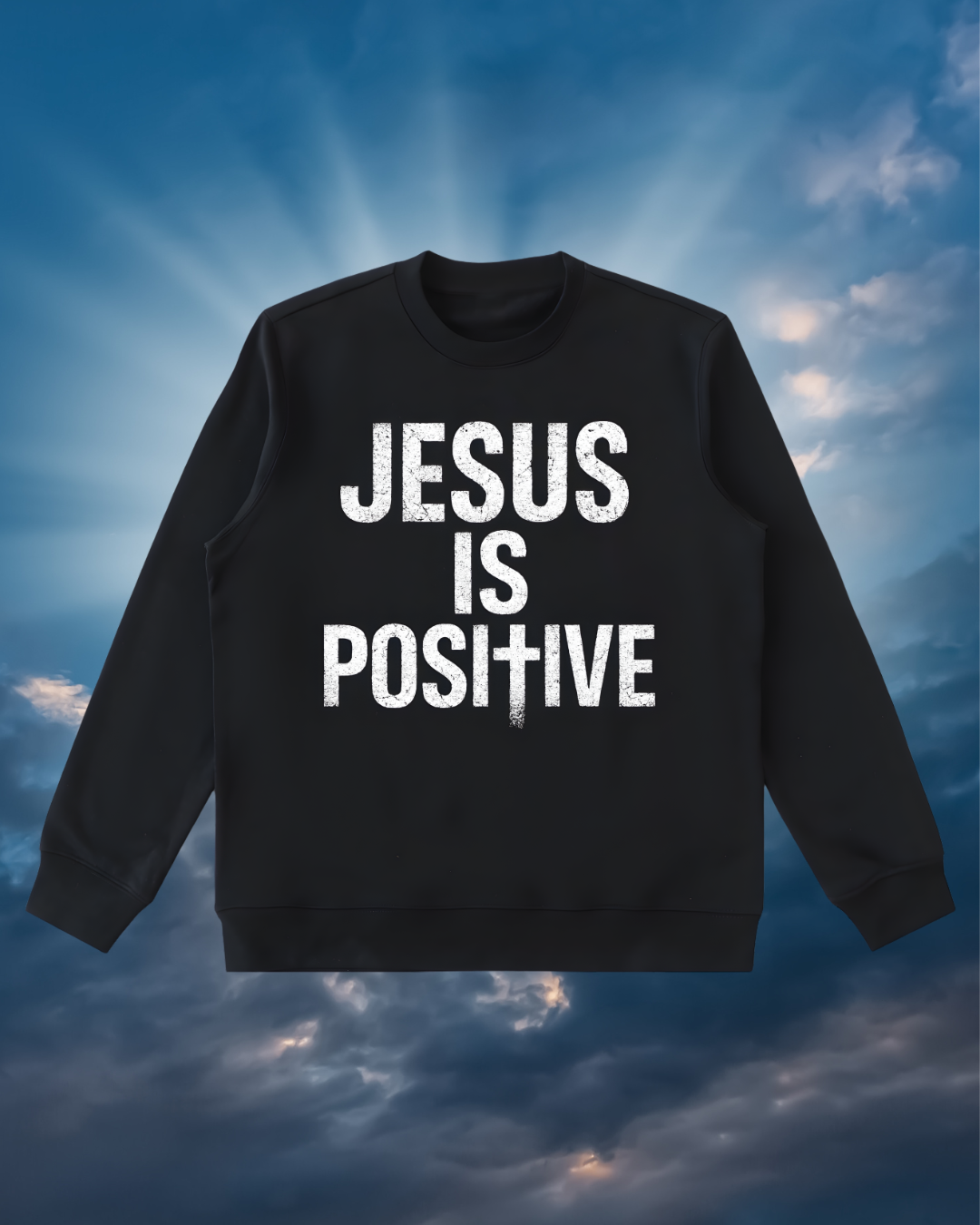 POSITIVE ENERGY "Jesus Is POSItIVE" Crewneck Sweatshirt