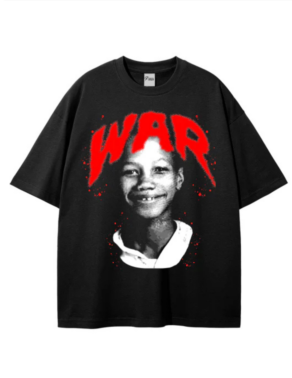 By Any Means Oversized T-Shirt (Young Malcolm X) BLACK