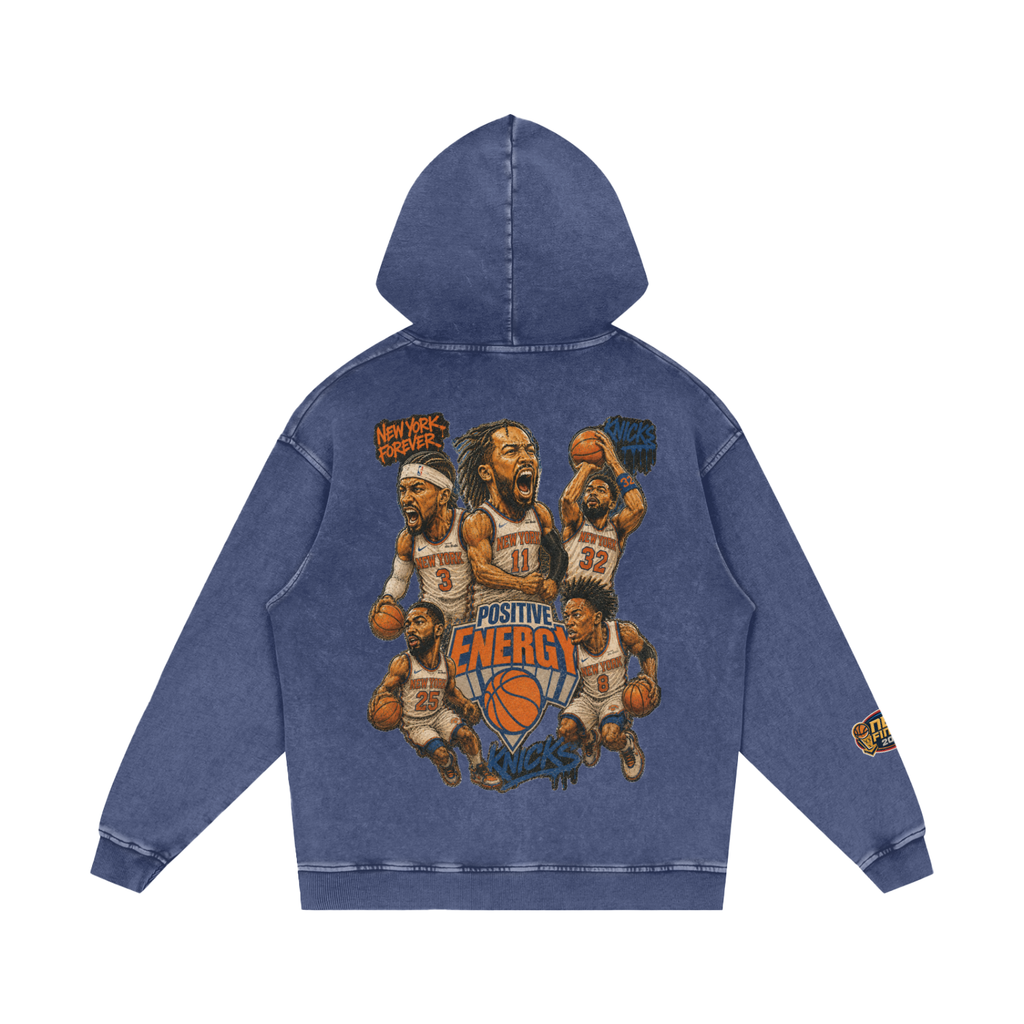 Snow Washed Loose Cotton Hoodie
