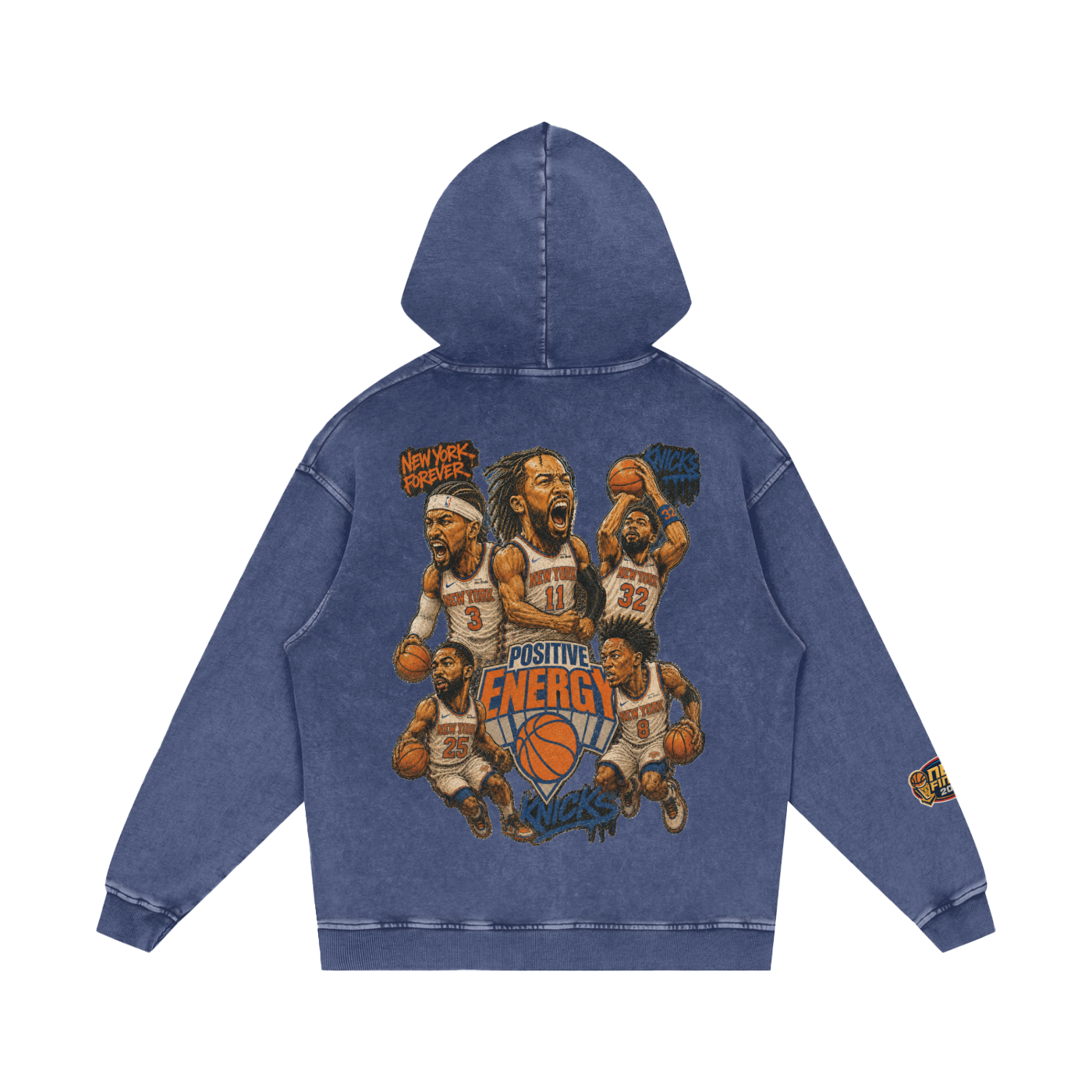 Snow Washed Loose Cotton Hoodie