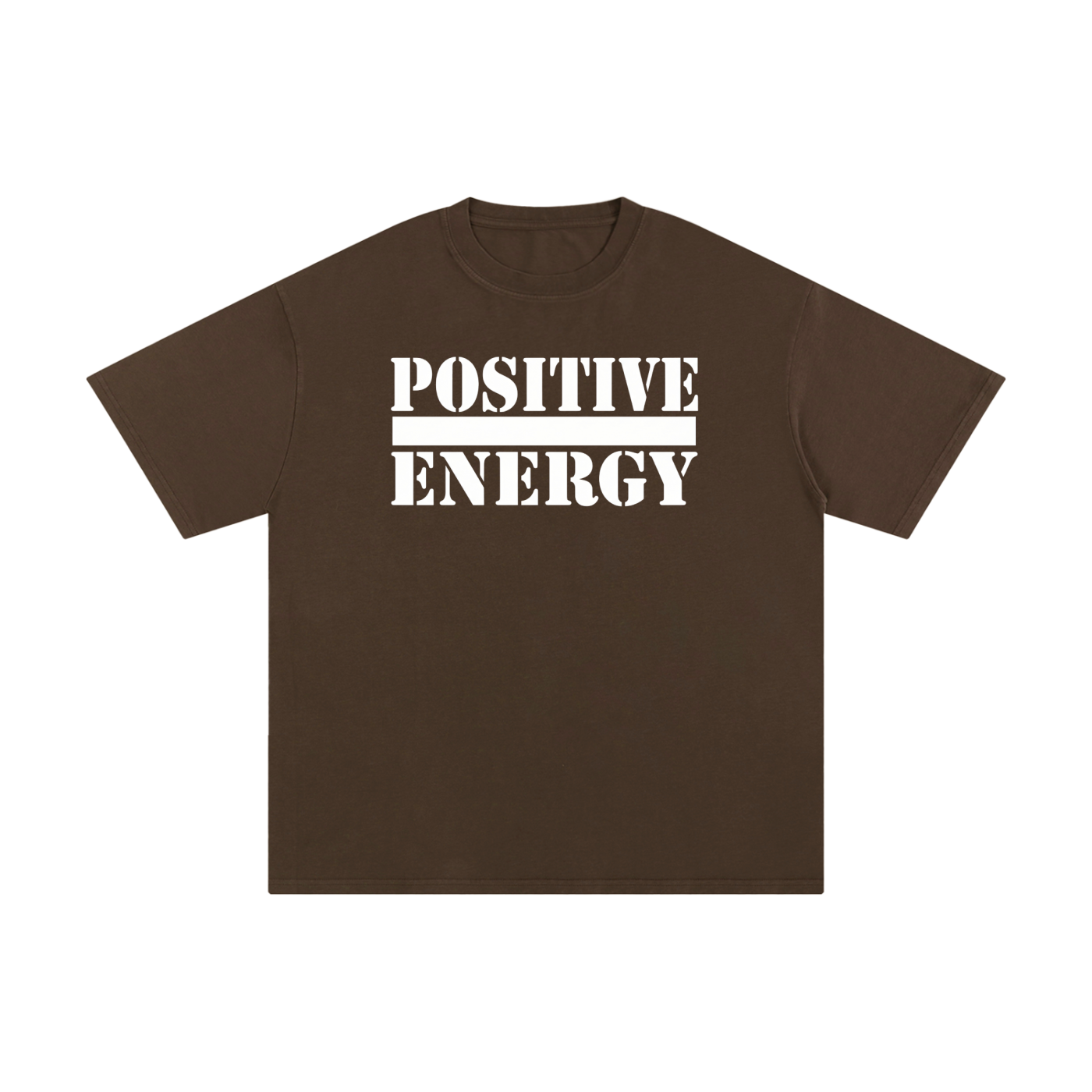 POSITIVE ENERGY Essential T-Shirt (BROWN)