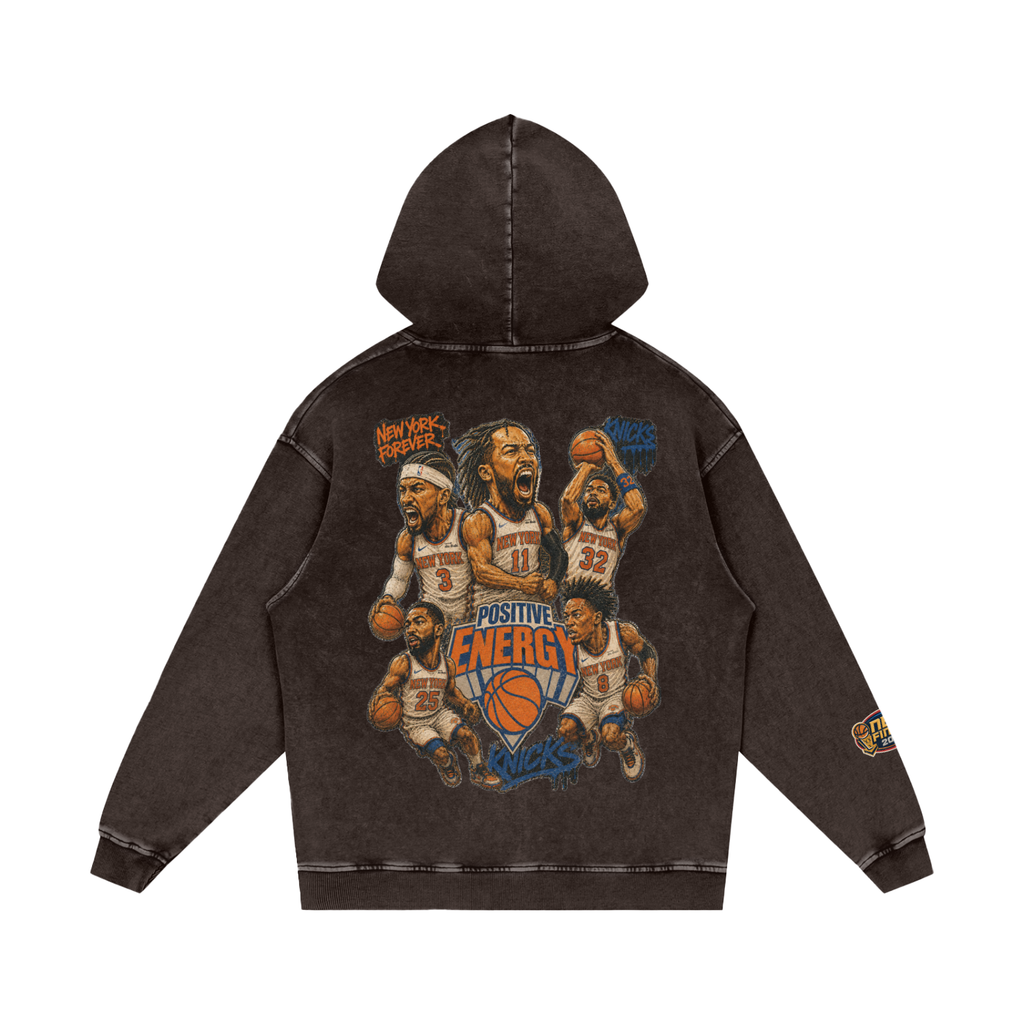 Snow Washed Loose Cotton Hoodie