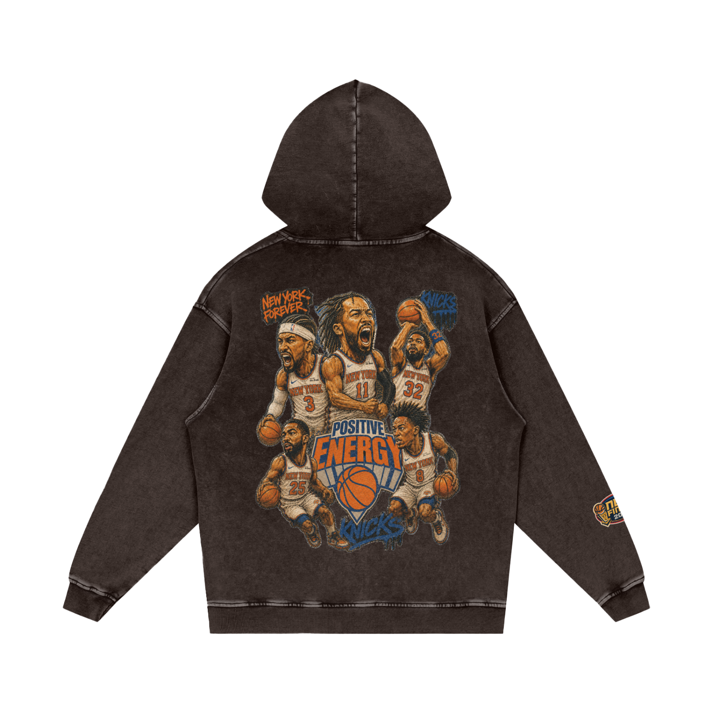 Snow Washed Loose Cotton Hoodie
