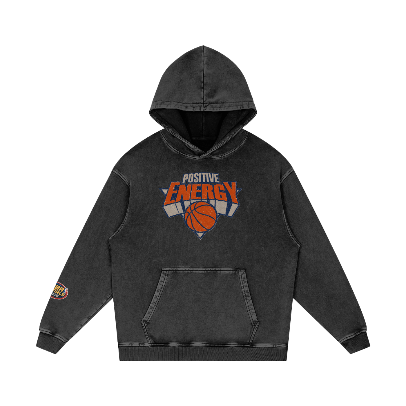 Snow Washed Loose Cotton Hoodie