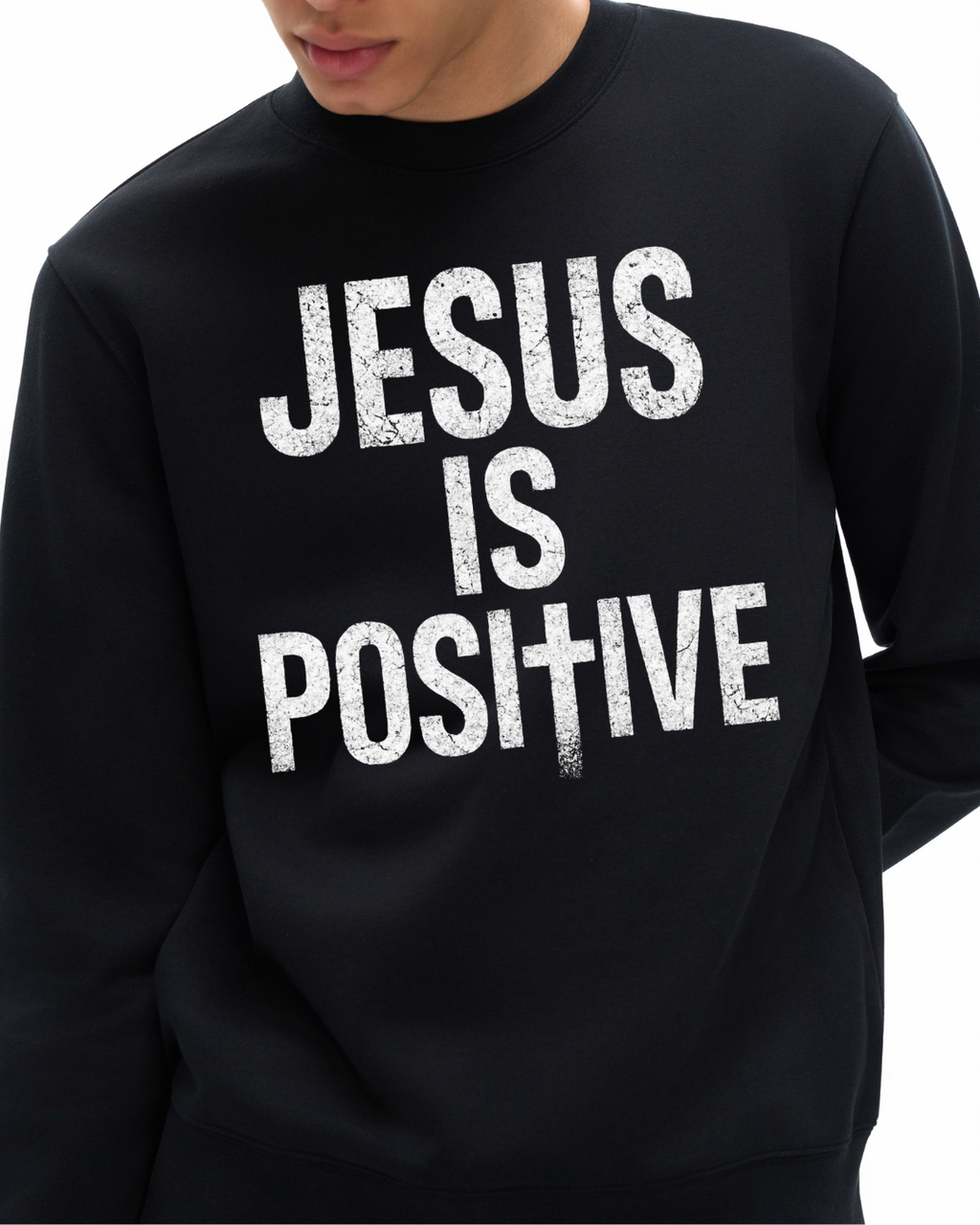 POSITIVE ENERGY "Jesus Is POSItIVE" Crewneck Sweatshirt