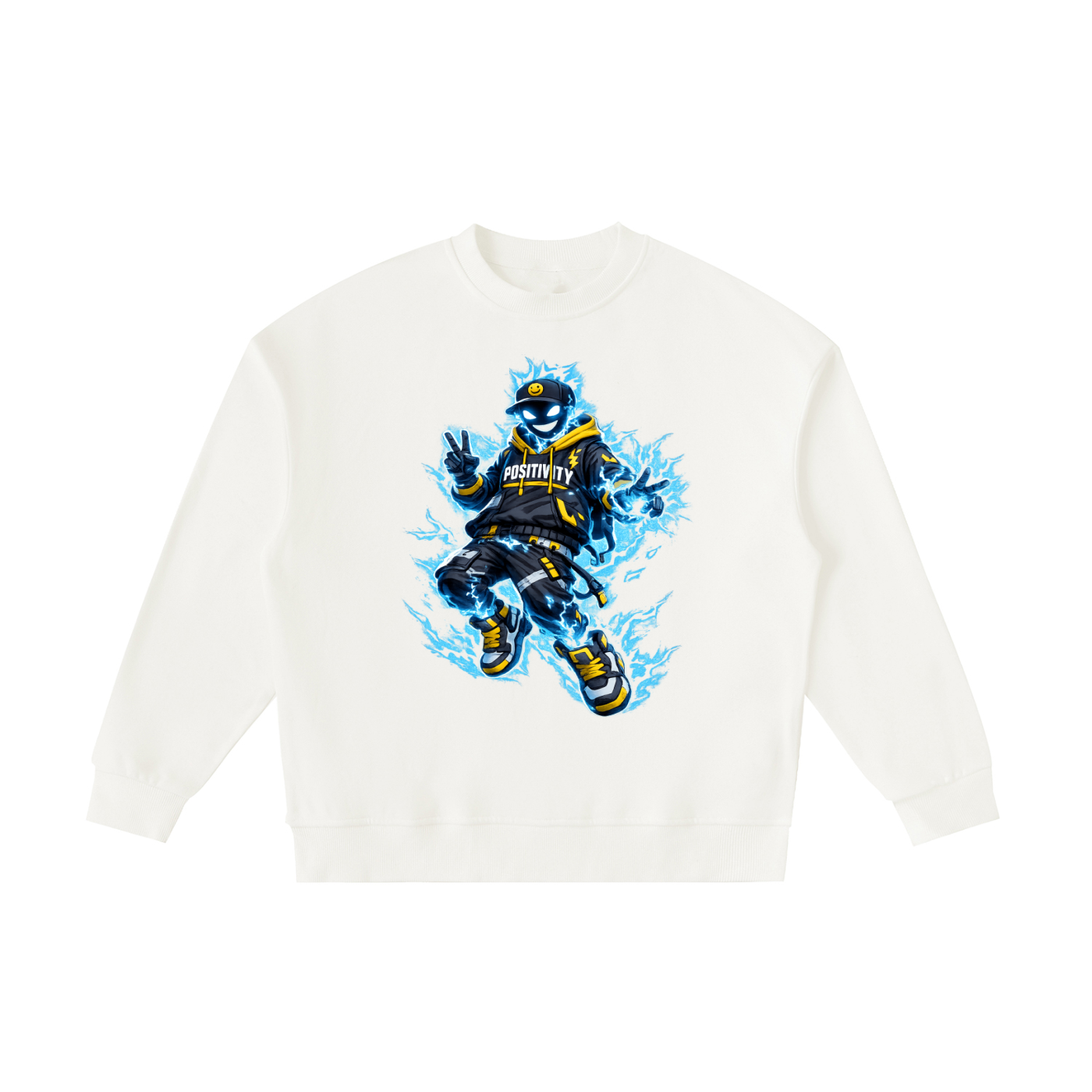 POSITIVE ENERGY Lil' Volt Kids' Sweatshirt (White)
