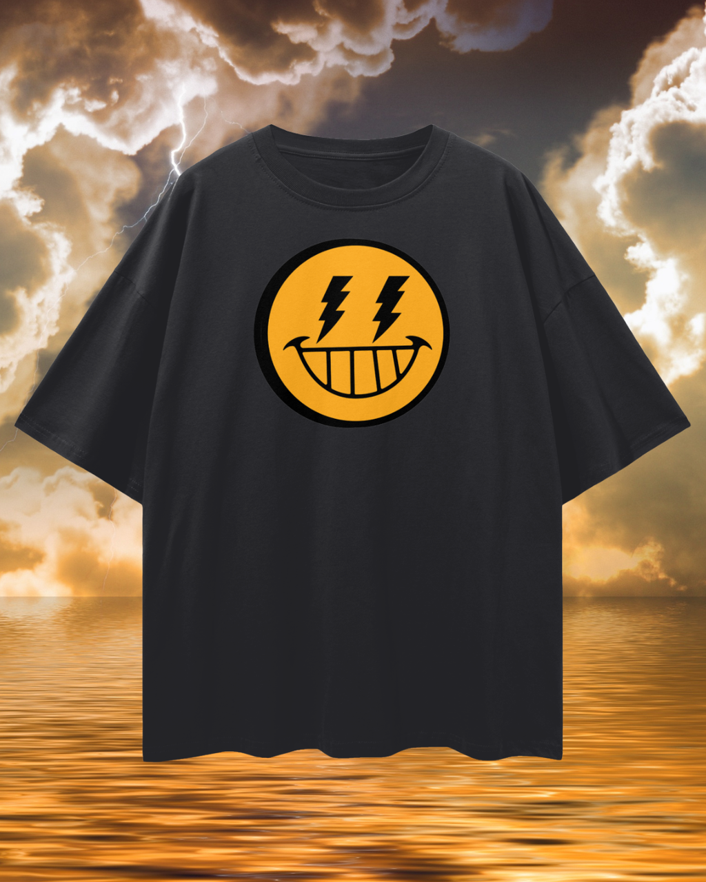 POSITIVE ENERGY Smilez Oversized Streetwear T-Shirt