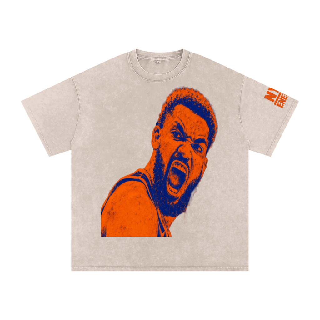 Snow Washed Oversized Cotton T-Shirt