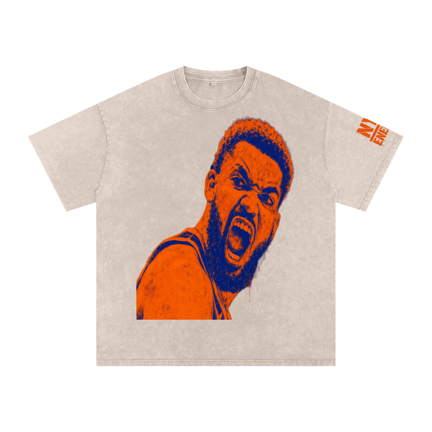 Snow Washed Oversized Cotton T-Shirt