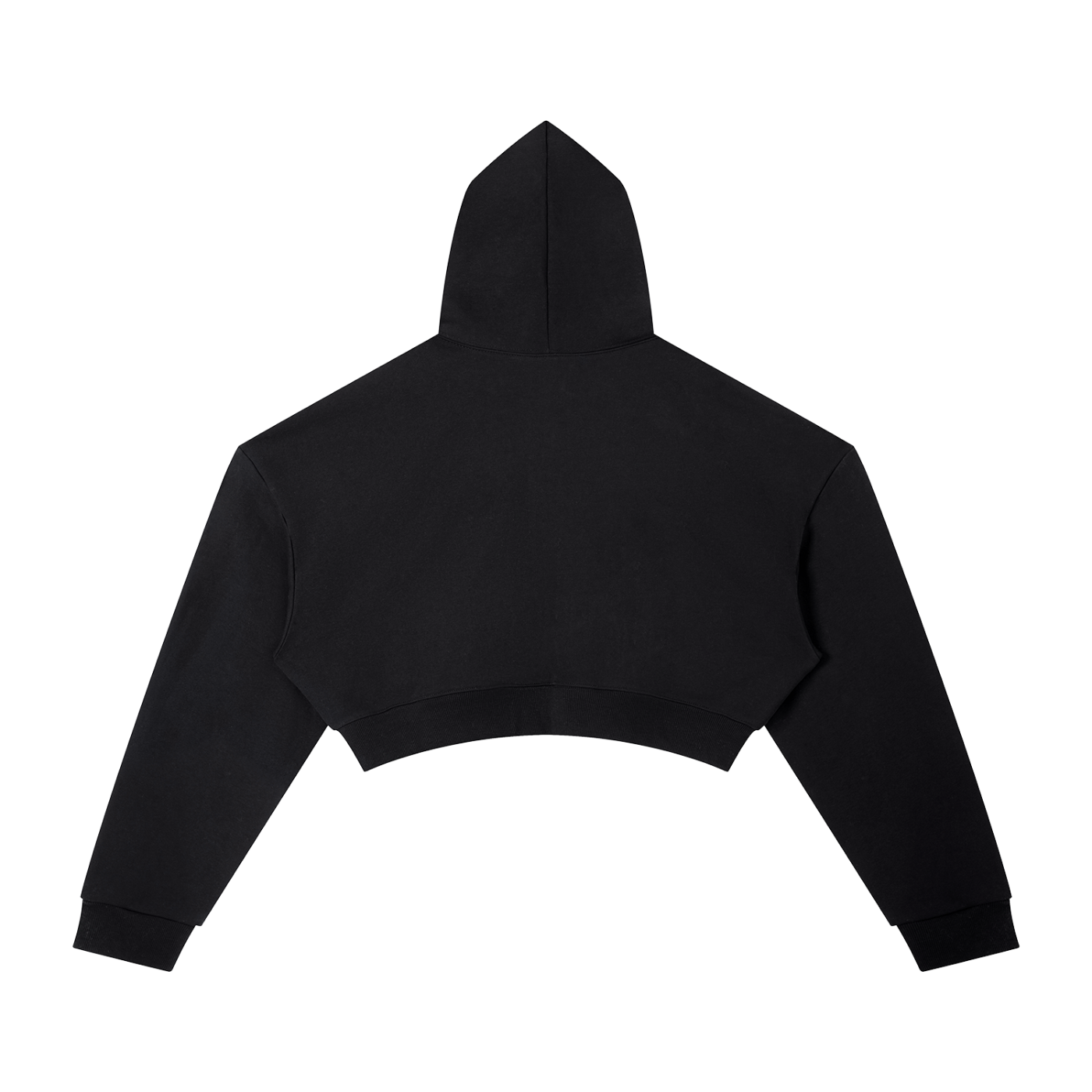 POSITIVE ENERGY W Essential Cropped Hoodie (BLACK)