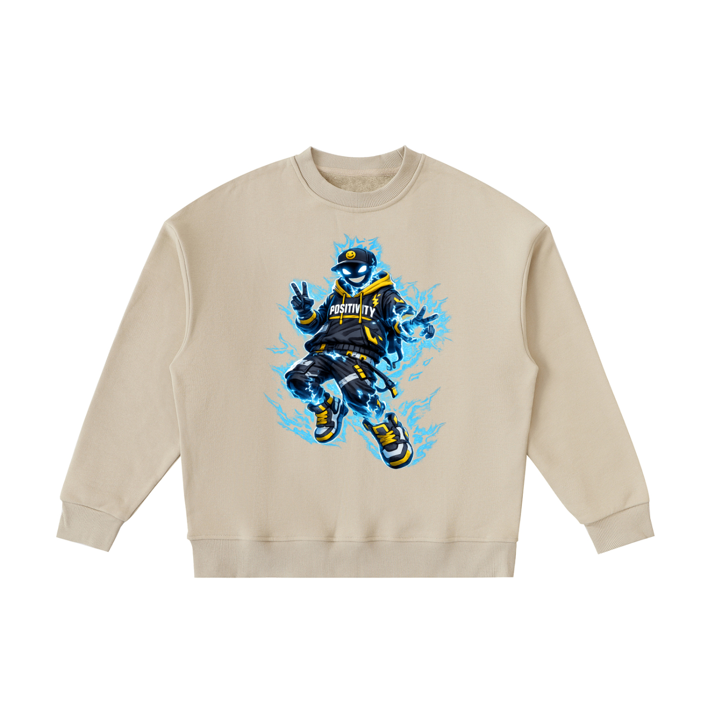 POSITIVE ENERGY Lil' Volt Kids' Sweatshirt (White)