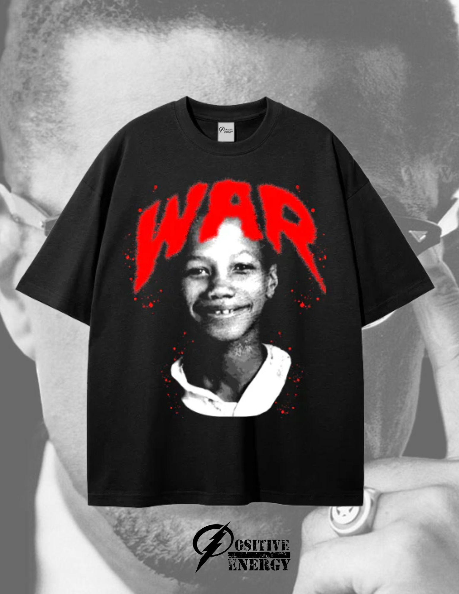 By Any Means Oversized T-Shirt (Young Malcolm X) BLACK