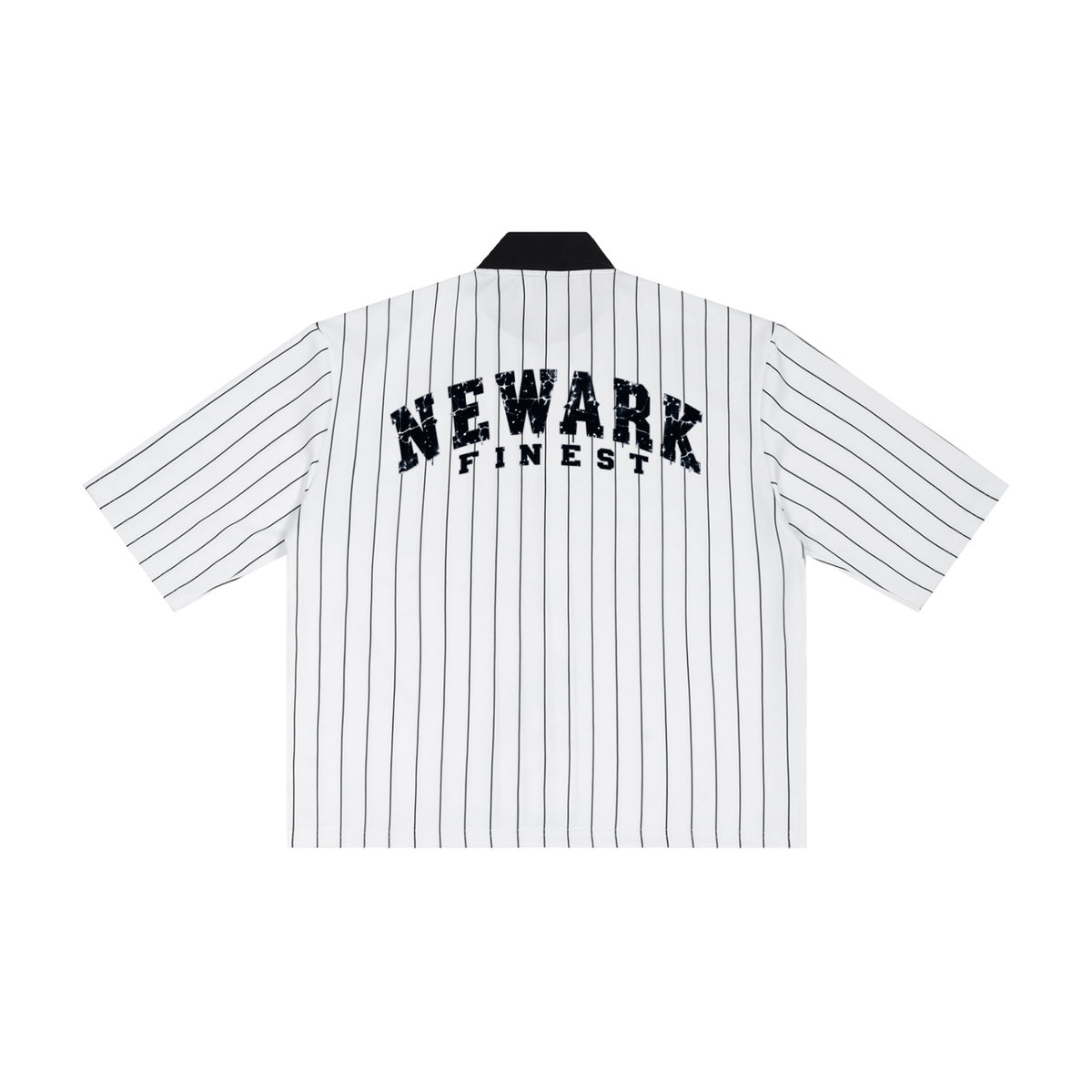 Unisex Striped Full-Zip Baseball Jersey