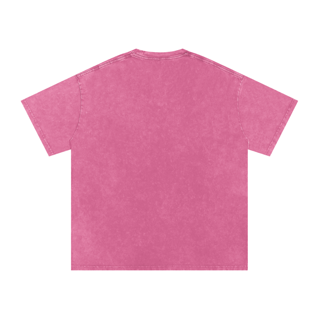 POSITIVE ENERGY Premium Snow Washed Oversized T-Shirt (PINK)