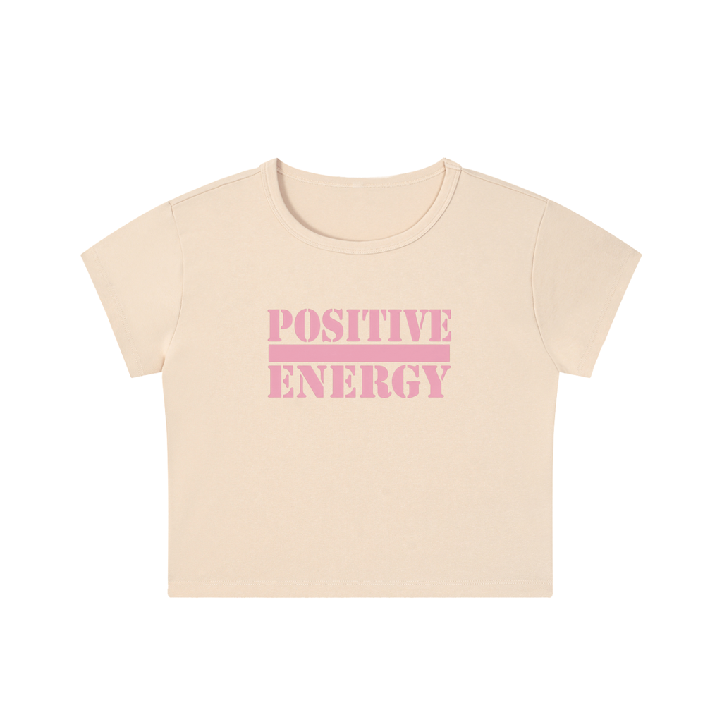 POSITIVE ENERGY W Snow Washed Crop Top (BLACK)
