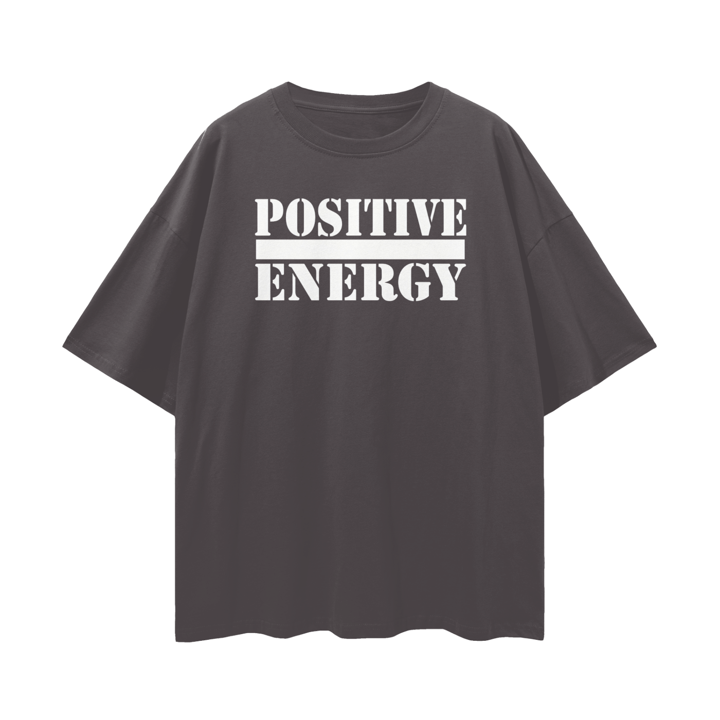 Gray 'POSITIVE ENERGY' t-shirt 