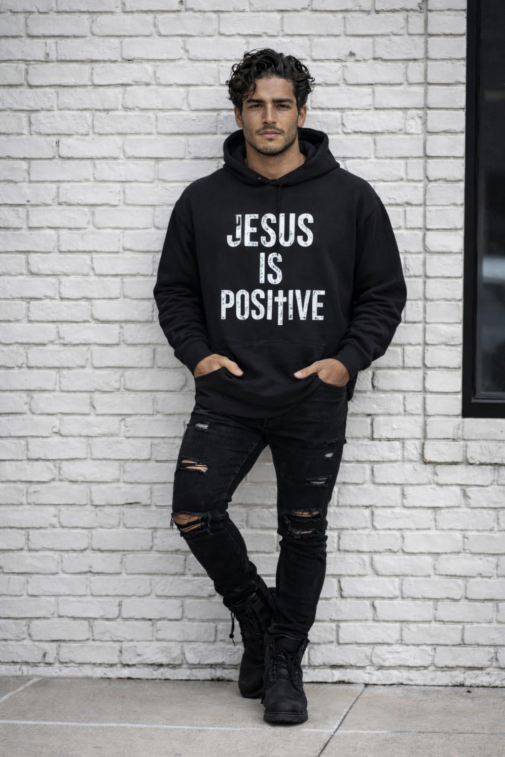 POSITIVE ENERGY "Jesus Is POSItIVE" Crewneck Sweatshirt