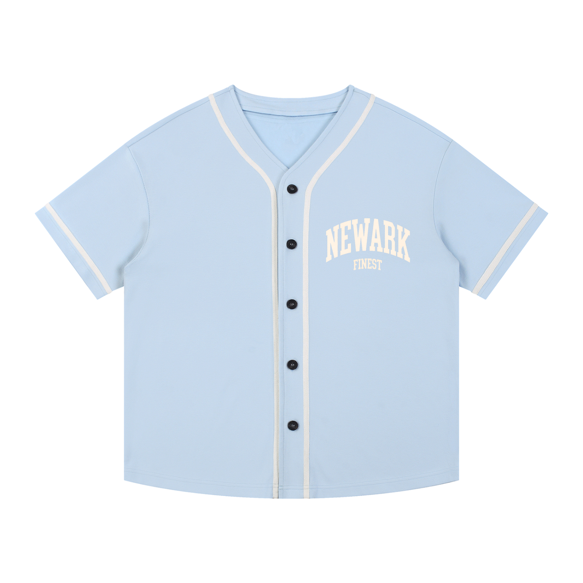 Contrast Piped Button-Up Jersey