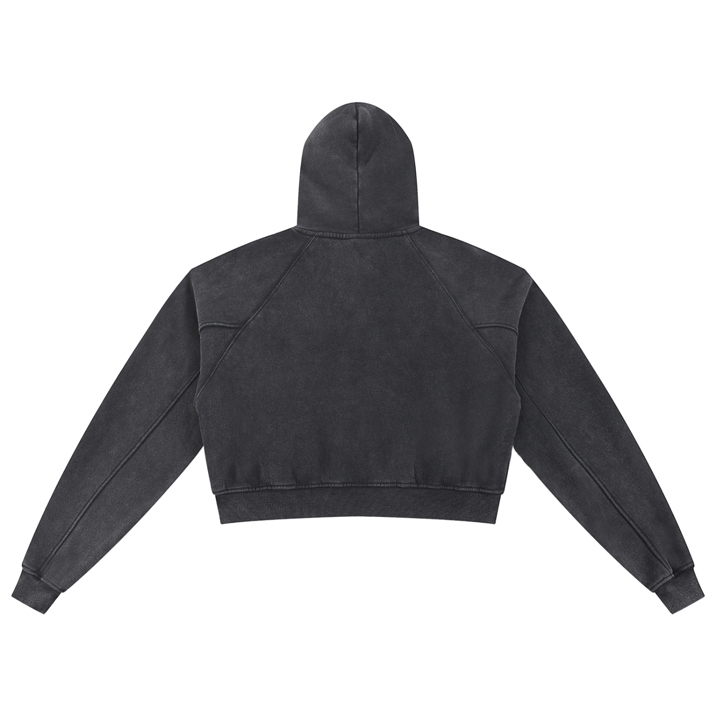 POSITIVE ENERGY W Snow Washed Cropped Hoodie (SKY BLUE)