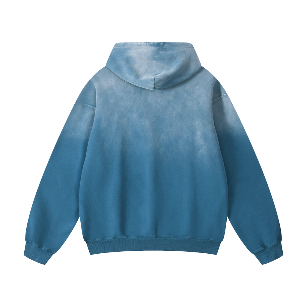POSITIVE ENERGY Two Tone Sunfade Oversized Hoodie (BLUE)