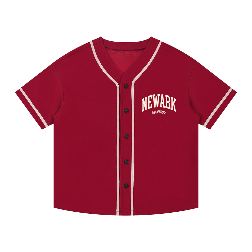 Contrast Piped Button-Up Jersey