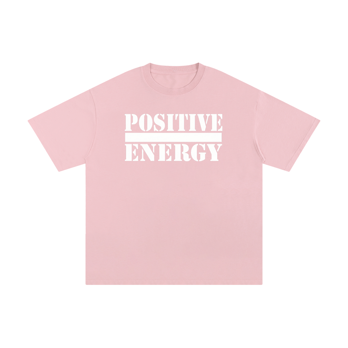 POSITIVE ENERGY Oversized T-Shirt (PINK)