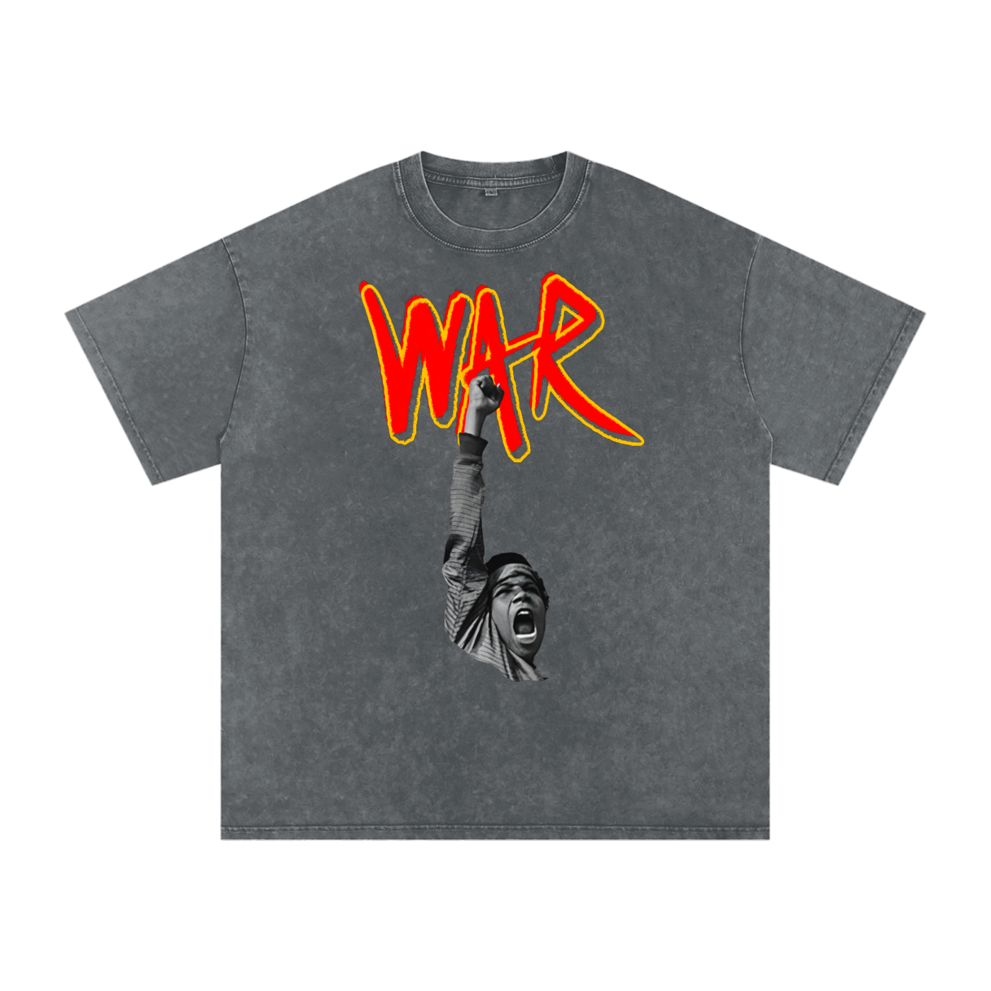 THE RESISTANCE Acid Wash Oversize T-Shirt
